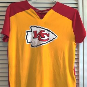 Kansas City Chiefs Ladies Dri Fit vneck shirt